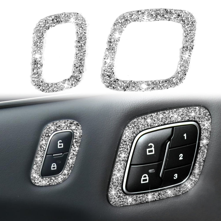 For Ford Mustang Mach E 2021 Car Door Lock Button Diamond Decorative Sticker, Left Drive ÎҵÄÉ̵ê