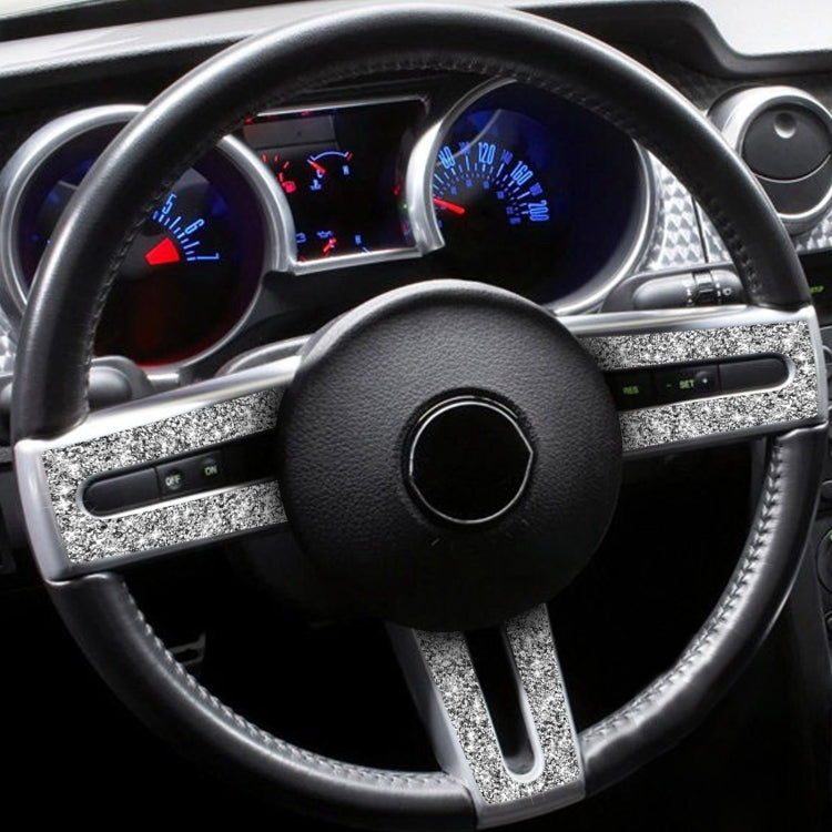 For Ford Mustang 2005-2009 3 in 1 Car Steering Wheel Diamond Decorative Sticker, Left Drive ÎҵÄÉ̵ê