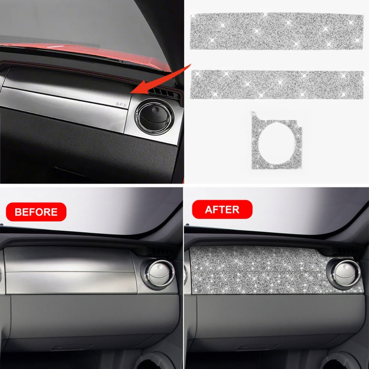 For Ford Mustang 2005-2009 Upper Part of Right Dashboard Diamond Decorative Sticker, Left Drive ÎҵÄÉ̵ê