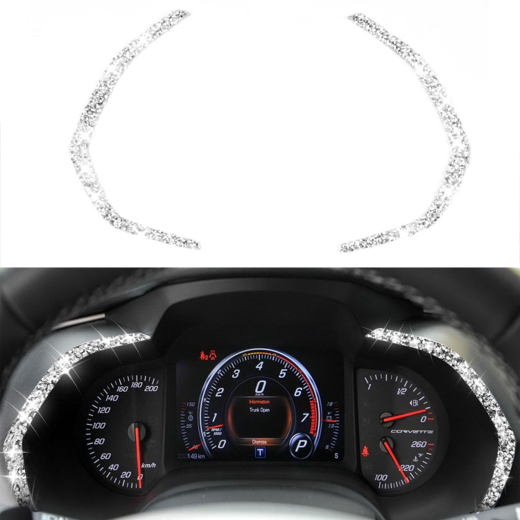 For Chevrolet Corvette C7 2014-2019 2 in 1 Car Dashboard Frame Diamond Decorative Sticker, Left Drive ÎҵÄÉ̵ê