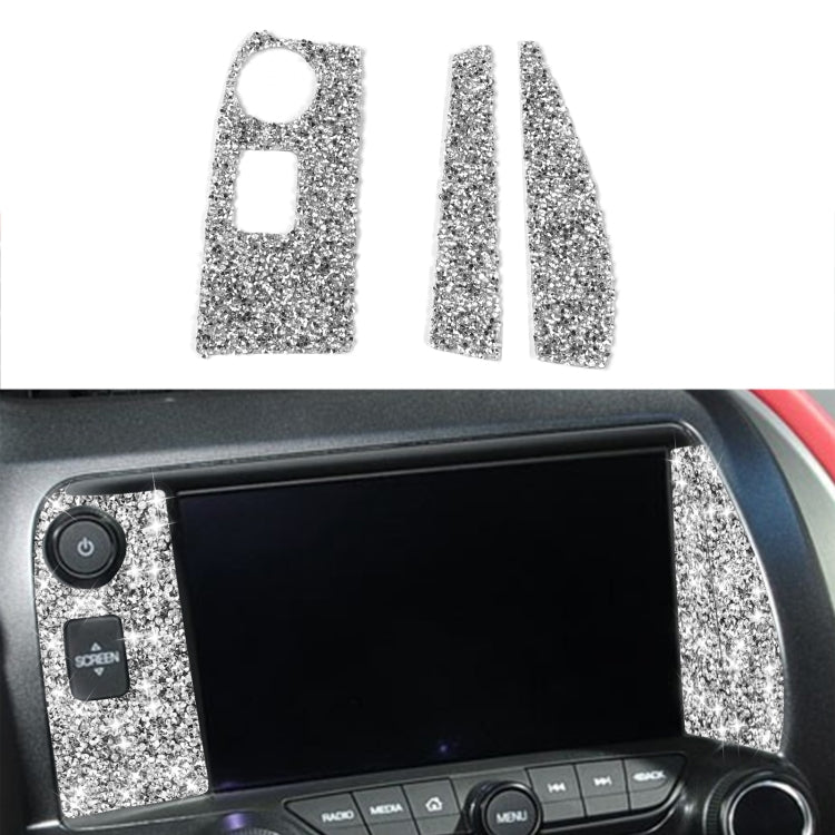 For Chevrolet Corvette C7 2014-2019 3 in 1 Car Navigate Panel Diamond Decorative Sticker, Left Drive ÎҵÄÉ̵ê