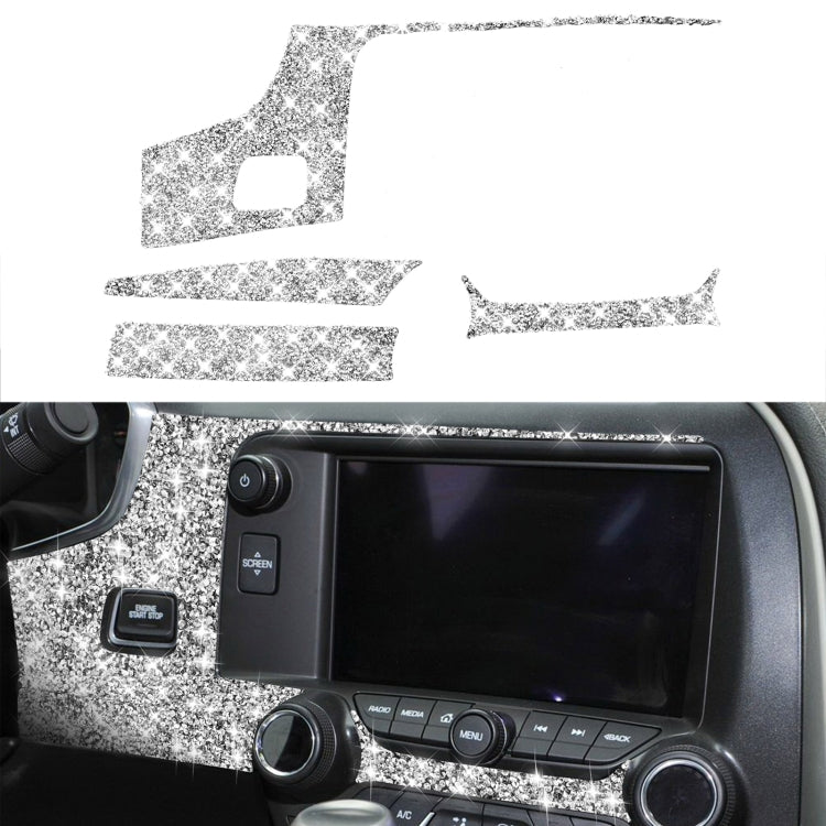 For Chevrolet Corvette C7 2014-2019 4 in 1 Car Central Control Panel Diamond Decorative Sticker, Left Drive ÎҵÄÉ̵ê