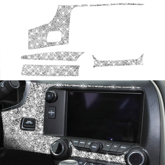 For Chevrolet Corvette C7 2014-2019 4 in 1 Car Central Control Panel Diamond Decorative Sticker, Left Drive ÎҵÄÉ̵ê