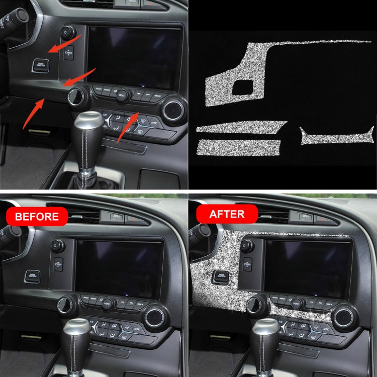 For Chevrolet Corvette C7 2014-2019 4 in 1 Car Central Control Panel Diamond Decorative Sticker, Left Drive ÎҵÄÉ̵ê