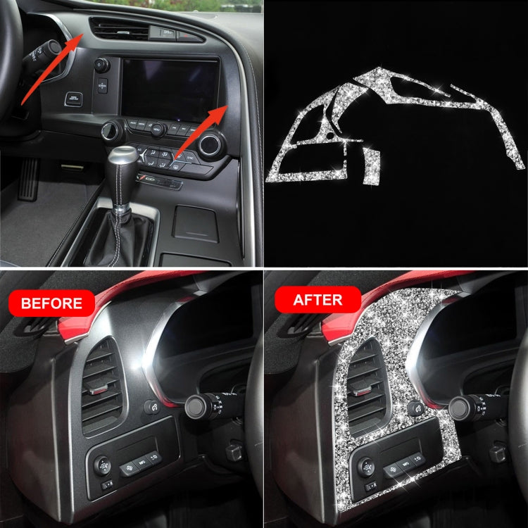 For Chevrolet Corvette C7 2014-2019 Car Left Air Outlet Panel Diamond Decorative Sticker, Left Drive ÎҵÄÉ̵ê