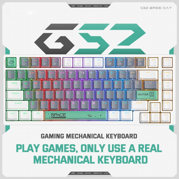 ONIKUMA G52 82 Keys RGB Lighting Wired Mechanical Keyboard