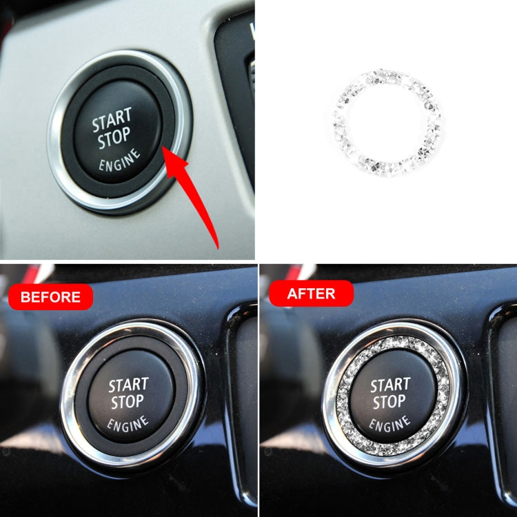 For BMW 3 Series E90 / E92 / E93 2009-2012 Car One-click Start Ring Diamond Decorative Sticker ÎҵÄÉ̵ê