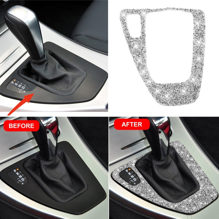 For BMW 3 Series E90 / E92 2005-2012 Car Gear Panel Diamond Decorative Sticker, Left Drive ÎҵÄÉ̵ê