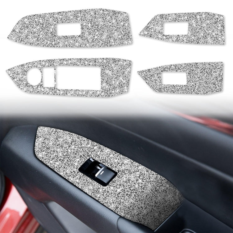 For Mazda CX-5 2017-2018 Car Window Button Panel Diamond Decorative Sticker, Left Drive ÎҵÄÉ̵ê