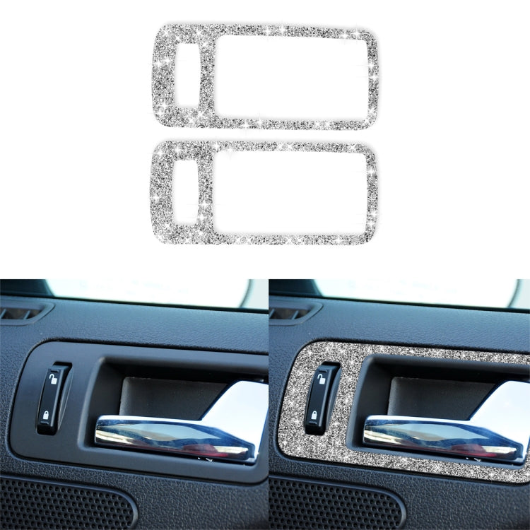 2pcs Car Door Inner Handle Diamond Decoration Sticker, Left Hand Drive ÎҵÄÉ̵ê