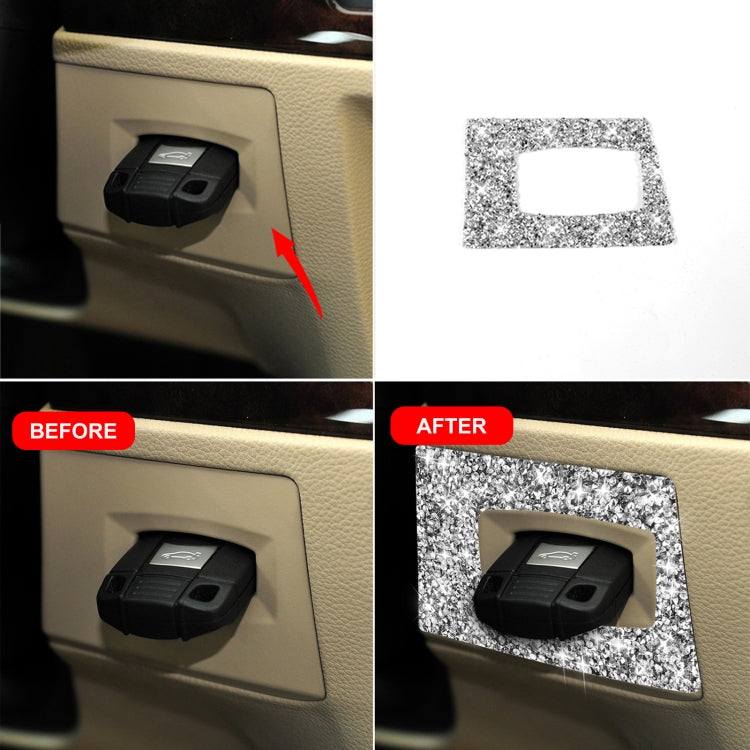 For BMW 3 Series E90 2005-2012 Car Ignition Switch Frame Diamond Decorative Sticker, Left Drive ÎҵÄÉ̵ê