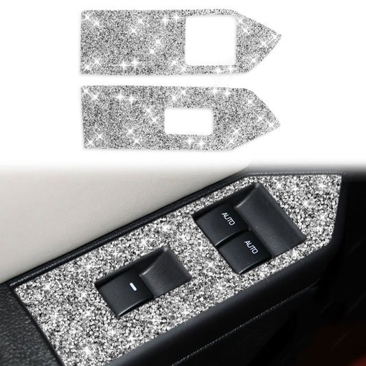 3pcs Car Window Glass Lifter Panel Diamond Decoration Sticker, Left Hand Drive ÎҵÄÉ̵ê