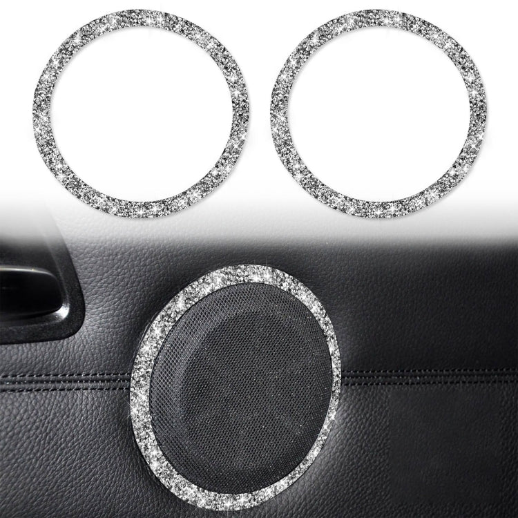 Car Door Horn Ring 2 in 1 Diamond Decorative Sticker for BMW 3 Series E90 / E84 2008-2012, X1 Series Modified 320i / 325i ÎҵÄÉ̵ê