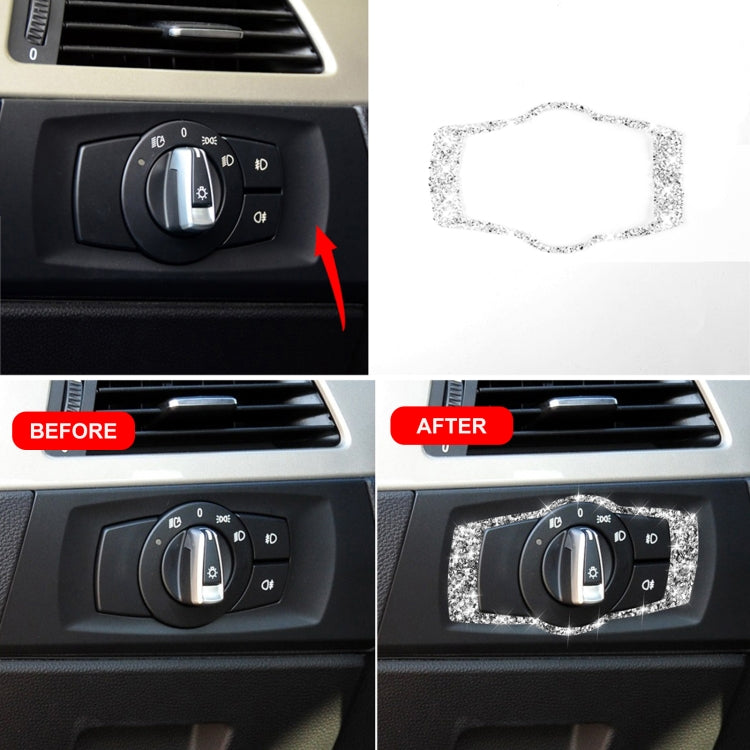 Car Headlight Switch Frame Diamond Decorative Sticker for BMW 3 Series E90 / E92 / E93 2005-2012, Modified 320i / 325i ÎҵÄÉ̵ê