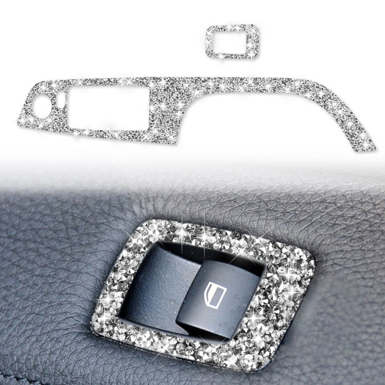 For BMW 3 Series E92 2005-2012 Car Window Lift Panel with Folding Key 40.4cm Diamond Decorative Sticker, Left Drive ÎҵÄÉ̵ê