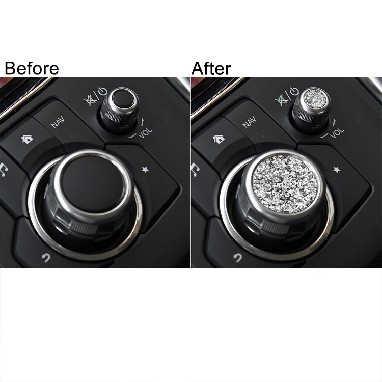 For Mazda3/6/CX-9/CX-5 Car Multimedia Button Diamond Decorative Sticker,Left and Right Drive Universal ÎҵÄÉ̵ê