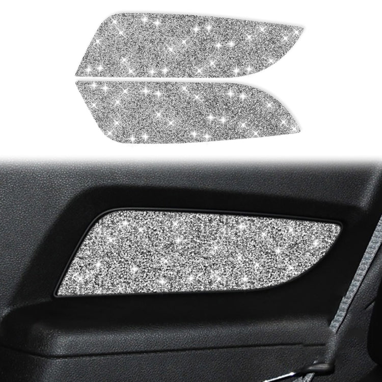 2pcs Car Rear Door Panel Diamond Decoration Sticker, Left Hand Drive ÎҵÄÉ̵ê