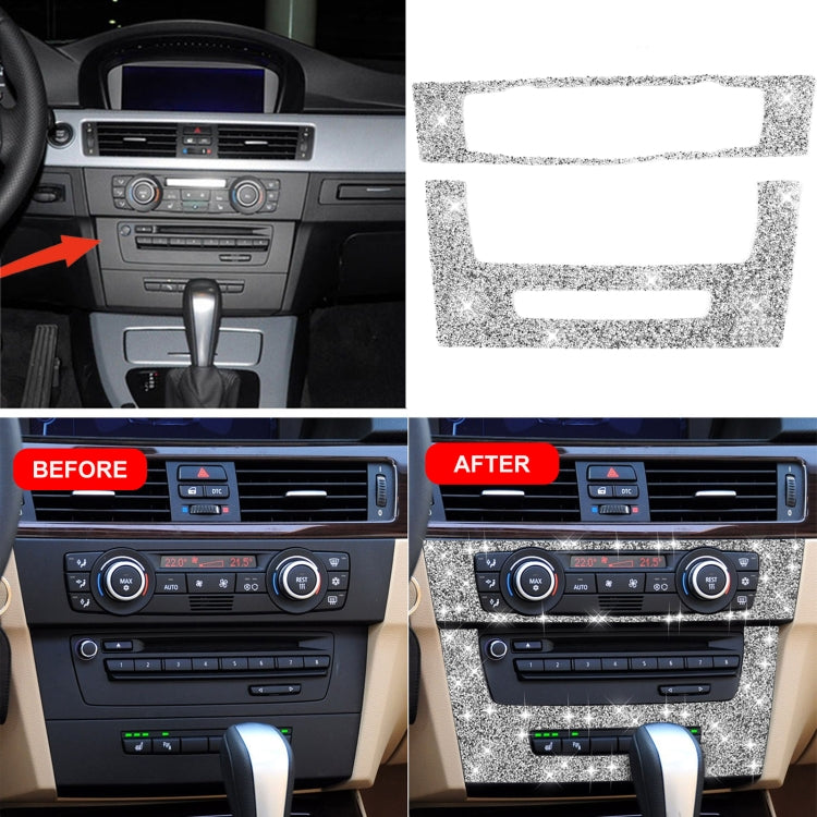 For BMW 3 Series E90 / E92 2005-2012 Car Aircondition CD Control Panel Premium Diamond Decorative Sticker ÎҵÄÉ̵ê