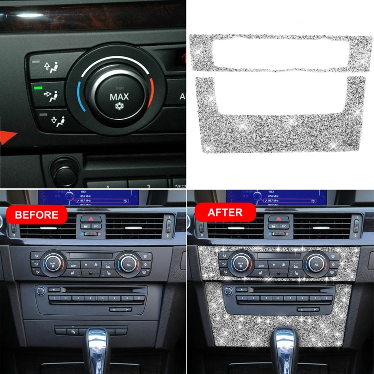 For BMW 3 Series E90 / E92 2005-2012 Car Aircondition CD Control Panel Premium Diamond Decorative Sticker ÎҵÄÉ̵ê