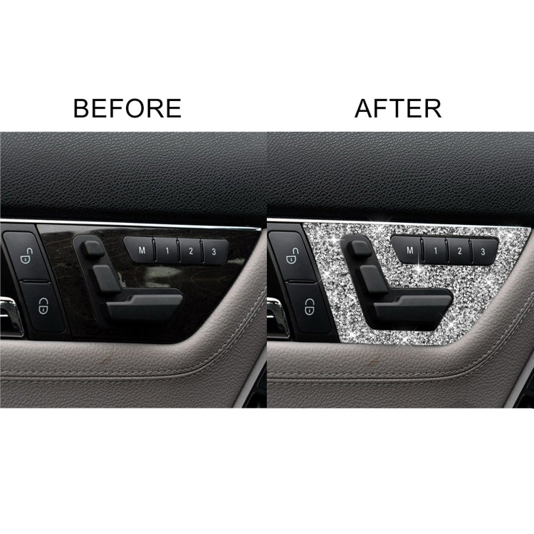 For Mercedes-Benz C-class W204 2007-2013 Car Seat Adjustment B Diamond Decorative Sticker, Left and Right Drive ÎҵÄÉ̵ê