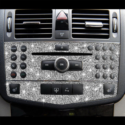 For Mercedes-Benz C-class W204 2007-2010 Car Central Control Panel B Diamond Decorative Sticker, Left and Right Drive ÎҵÄÉ̵ê