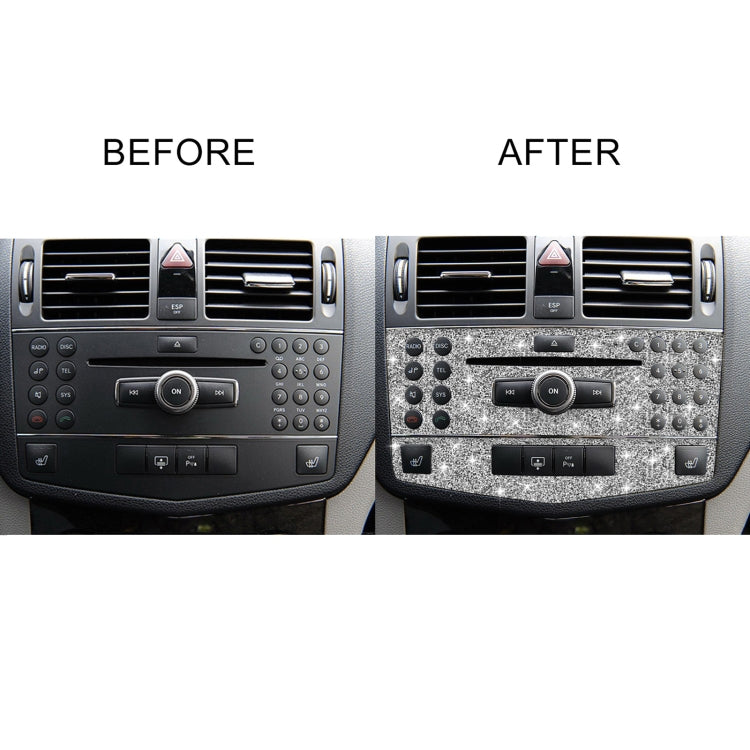 For Mercedes-Benz C-class W204 2007-2010 Car Central Control Panel B Diamond Decorative Sticker, Left and Right Drive ÎҵÄÉ̵ê