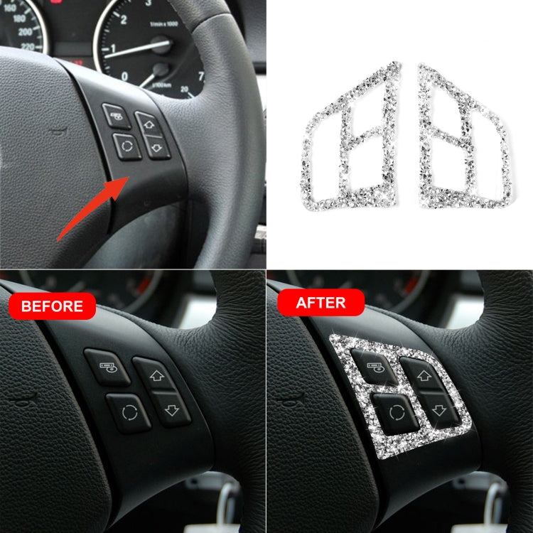 For BMW 3 Series E90 2005-2012 Car Steering Wheel Button Panel Diamond Decorative Sticker ÎҵÄÉ̵ê