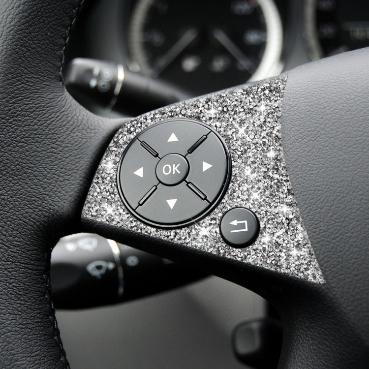 For Mercedes-Benz C-class W204 2007-2010 Car Steering Wheel Buttons Diamond Decorative Sticker, Left and Right Drive ÎҵÄÉ̵ê