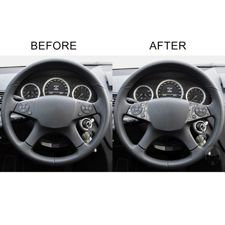 For Mercedes-Benz C-class W204 2007-2010 Car Steering Wheel Buttons Diamond Decorative Sticker, Left and Right Drive ÎҵÄÉ̵ê