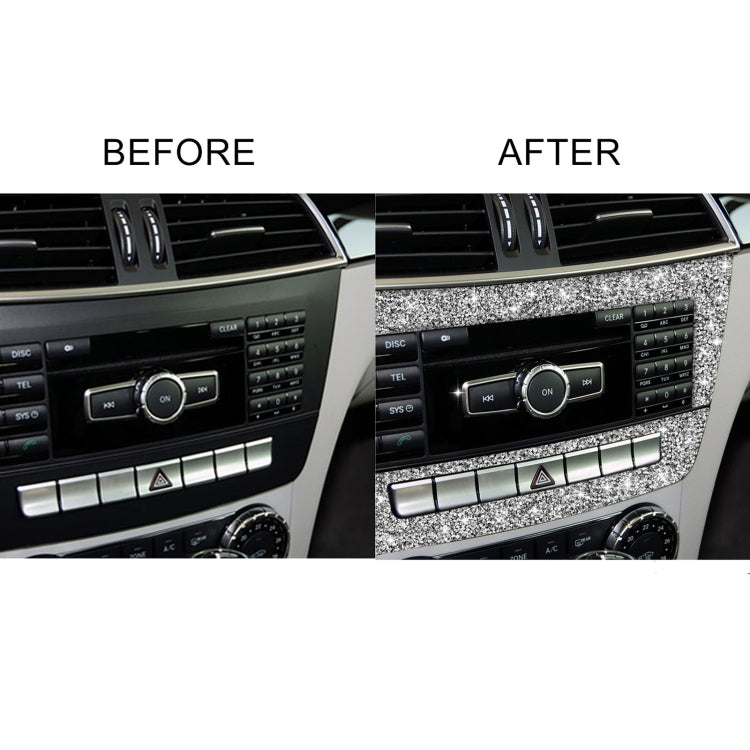 For Mercedes-Benz C-class W204 2011-2013 Car Central Control CD Panel Diamond Decorative Sticker, Left and Right Drive ÎҵÄÉ̵ê