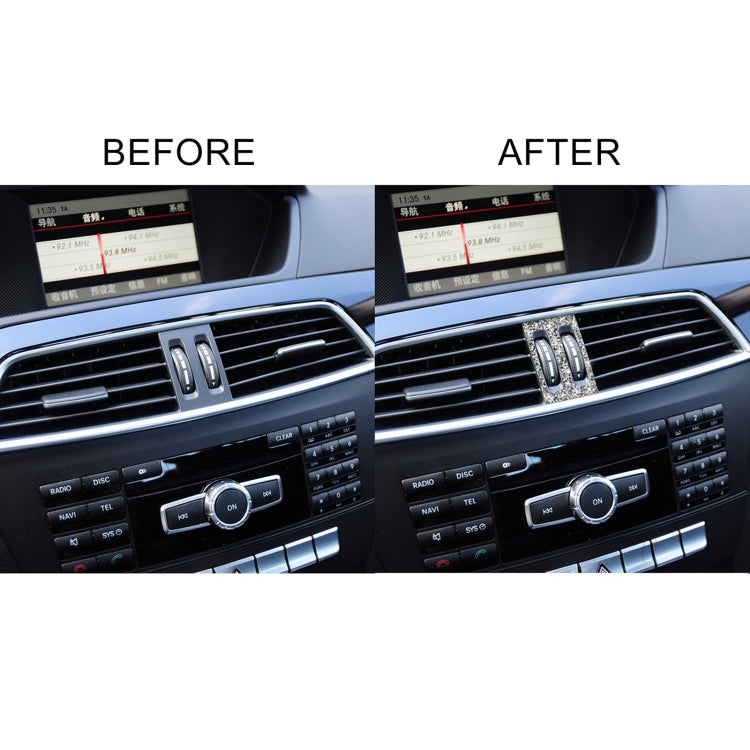 For Mercedes-Benz C-class W204 2011-2013 Car Middle Air Outlet Diamond Decorative Sticker, Left and Right Drive ÎҵÄÉ̵ê