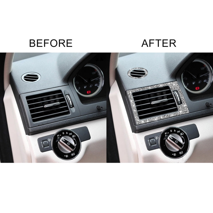 For Mercedes-Benz C-class W204 2007-2010 Car Instrument + Middle + Side Air Outlet Diamond Decorative Sticker, Left and Right Drive ÎҵÄÉ̵ê