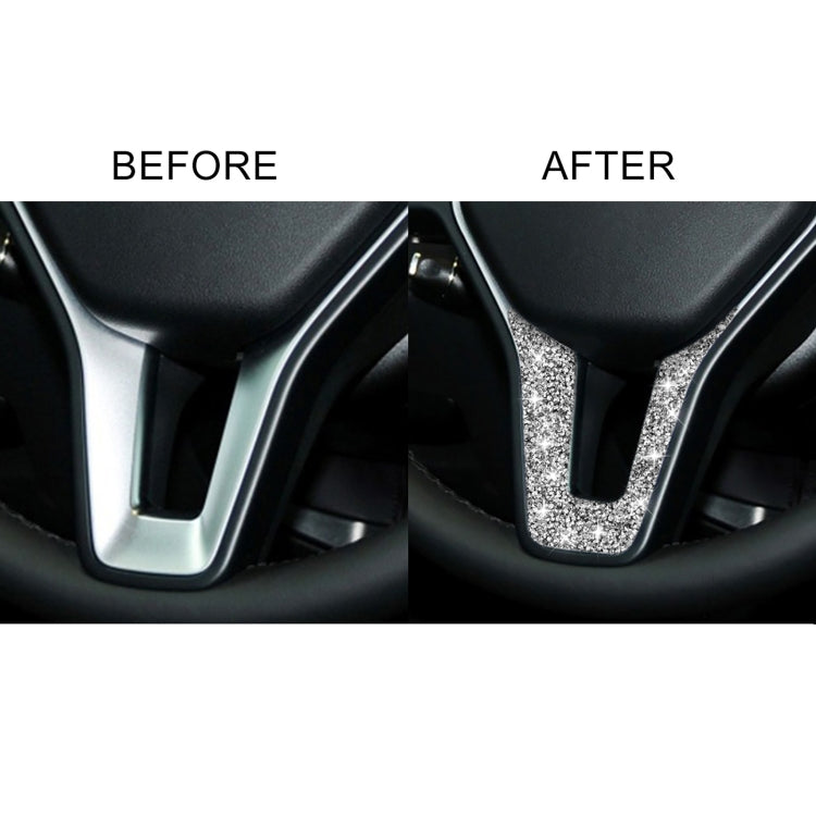 For Mercedes-Benz W204 Car Steering Wheel Diamond Decorative Sticker, Left and Right Drive ÎҵÄÉ̵ê