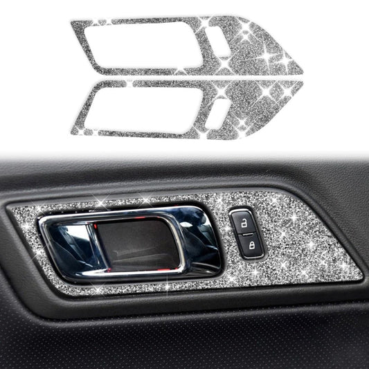 Car Door Inner Handle Panel Diamond Decoration Sticker, Left and Right Drive ÎҵÄÉ̵ê