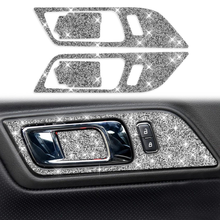 4pcs Car Door Inner Handle Panel Diamond Decoration Sticker, Left and Right Drive ÎҵÄÉ̵ê