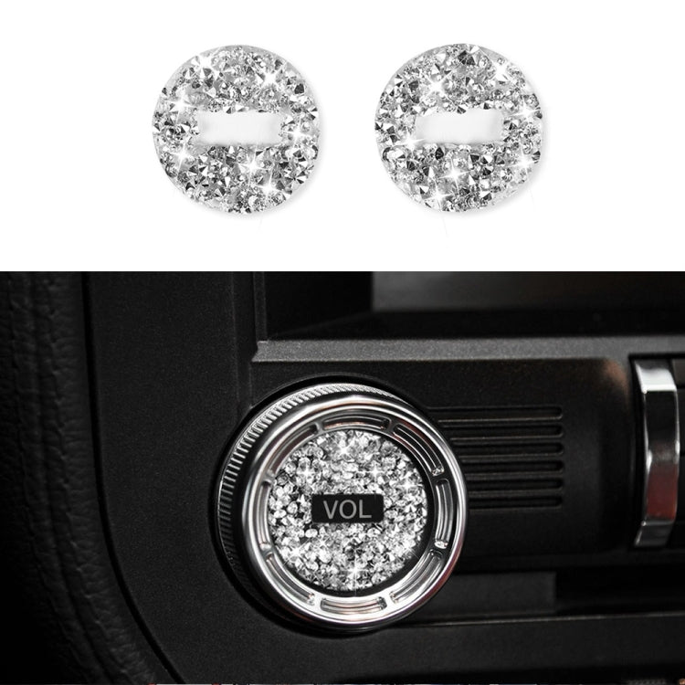 2pcs Car Volume Button Diamond Decoration Sticker, Left and Right Drive ÎҵÄÉ̵ê