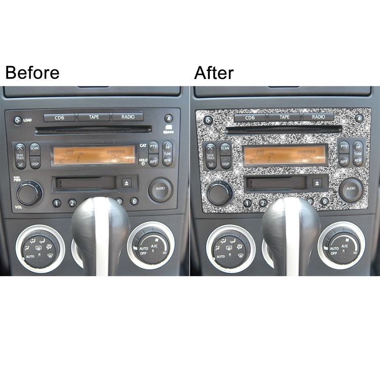 For Nissan 350Z 2003-2009 Car CD Radio Play Panel Diamond Decorative Sticker,Left and Right Drive Universal ÎҵÄÉ̵ê