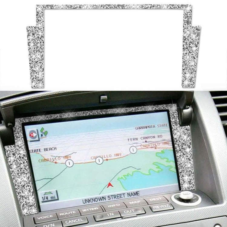 For Nissan 350Z 2003-2009 Car Navigation Frame Diamond Decorative Sticker,Left and Right Drive Universal ÎҵÄÉ̵ê