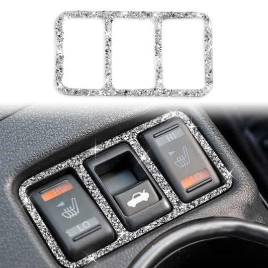 Car Central Control Heating Button Frame Diamond Decoration Sticker, Left and Right Drive ÎҵÄÉ̵ê