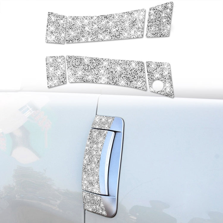 For Nissan 350Z 2003-2009 6pcs Car Door Outer Handle Diamond Decorative Sticker, Left Drive ÎҵÄÉ̵ê