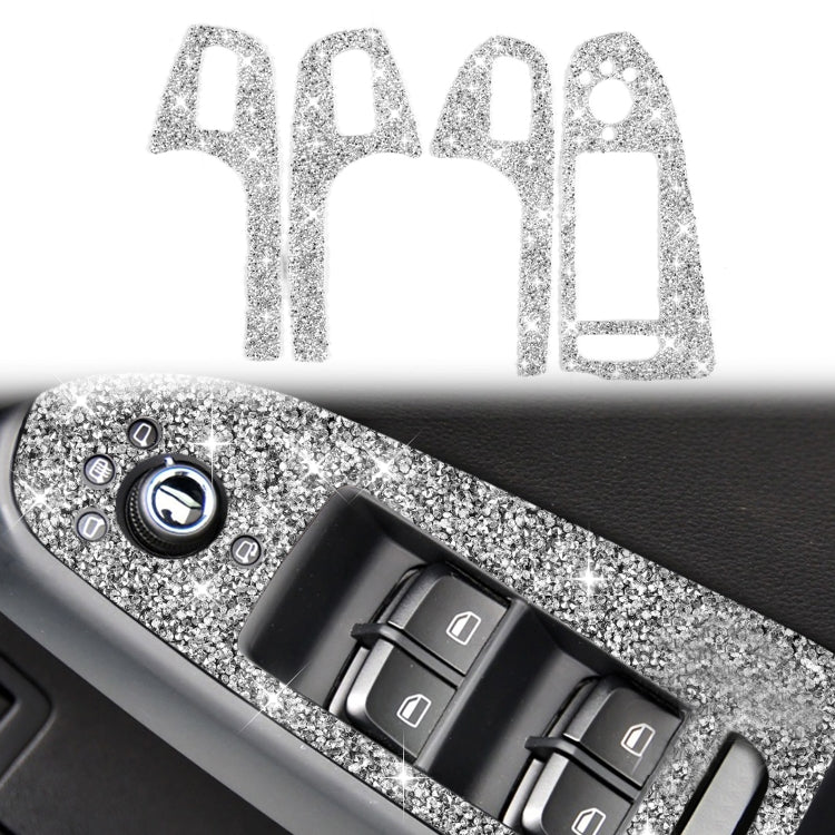 For Audi A4 / A5 / Q5 Car Door Lift Control Panel Diamond Decoration Sticker ÎҵÄÉ̵ê