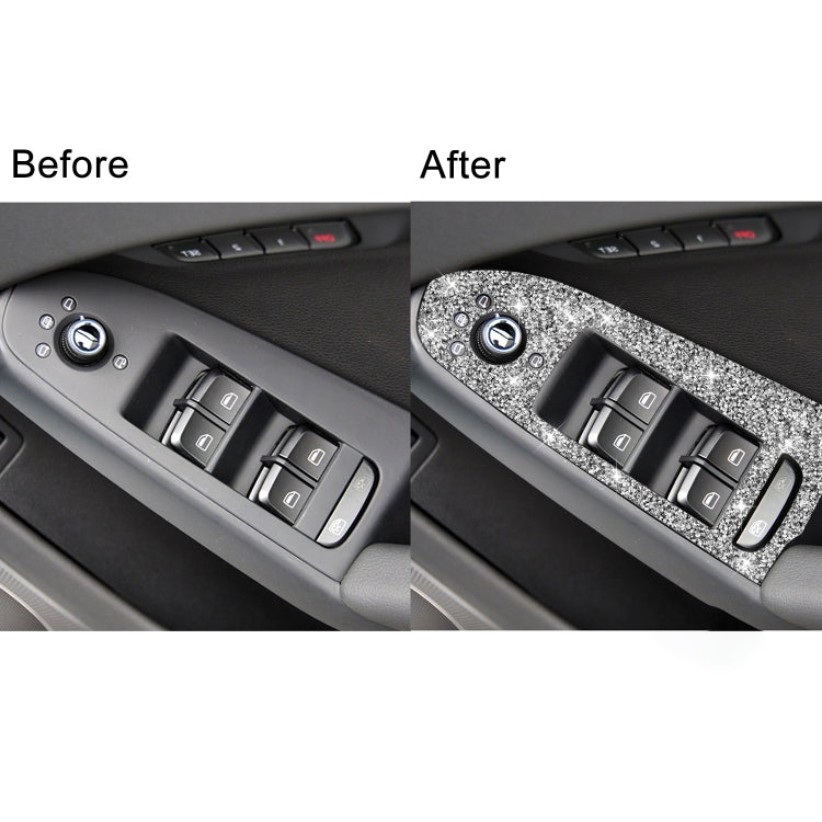 For Audi A4 / A5 / Q5 Car Door Lift Control Panel Diamond Decoration Sticker ÎҵÄÉ̵ê