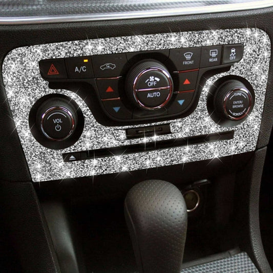 For Dodge Charger 2011-2014 Car AC Control CD Panel Diamond Decorative Sticker, Left-hand Drive ÎҵÄÉ̵ê