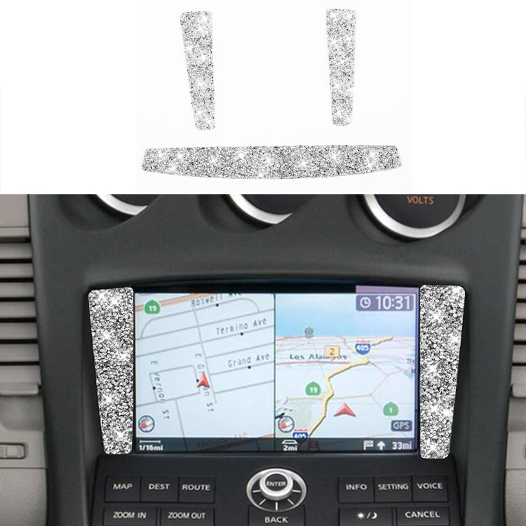 For Nissan 350Z 2006-2009 Car Navigation Frame Diamond Sticker,Left and Right Drive Universal ÎҵÄÉ̵ê