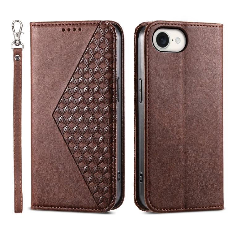 Cubic Grid Calf Texture Magnetic Leather Phone Case, Series 1