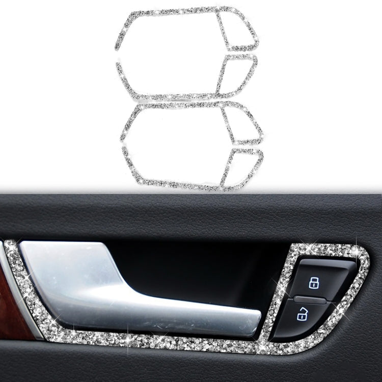 Car Door Inner Handle Frame Diamond Decoration Sticker, Left and Right Drive ÎҵÄÉ̵ê