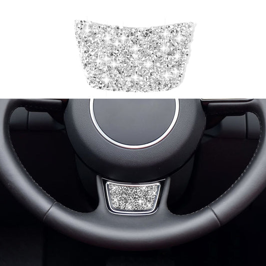 Car Steering Wheel Logo Diamond Decoration Sticker, Left and Right Drive ÎҵÄÉ̵ê