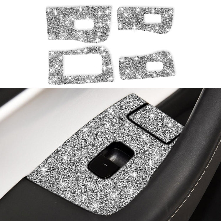 For Tesla Model 3 Car Window Raising Button Diamond Sticker, Left Drive ÎҵÄÉ̵ê