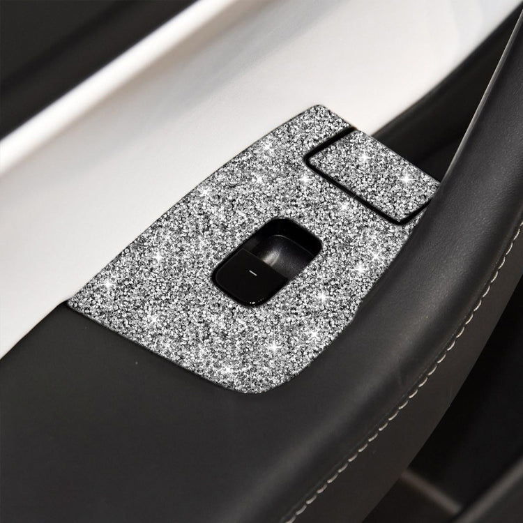 For Tesla Model 3 Car Window Raising Button Diamond Sticker, Left Drive ÎҵÄÉ̵ê