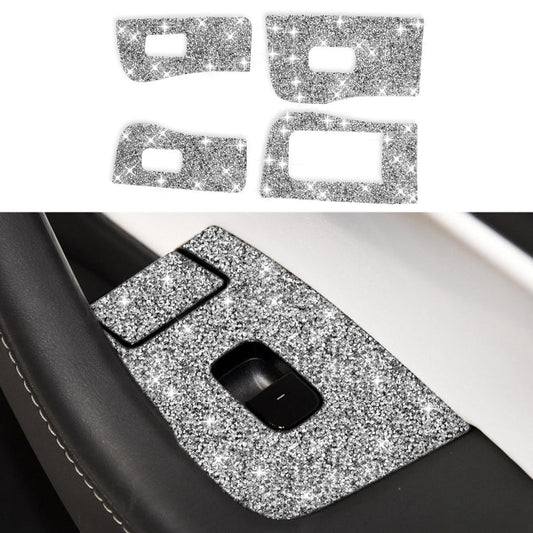 For Tesla Model 3 Car Window Raising Button Diamond Sticker, Right Drive ÎҵÄÉ̵ê